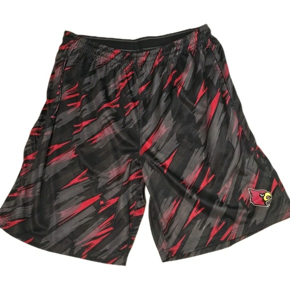 Campus Heritage Other - Mens University of Louisville Sz L Basketball shorts Geometric red black white